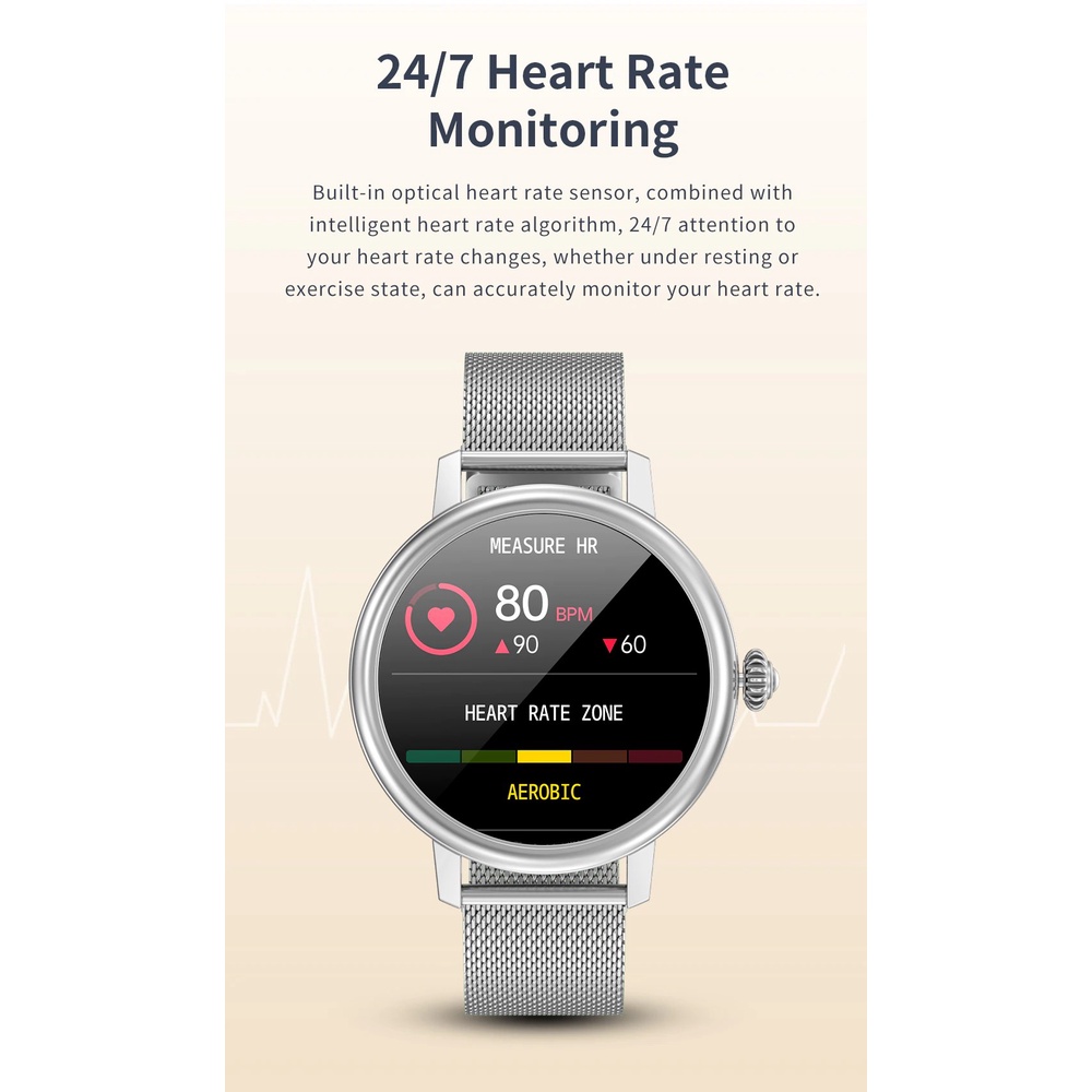 CF90 Smartwatch AMOLED Display 1.19inch Always On Display Watch