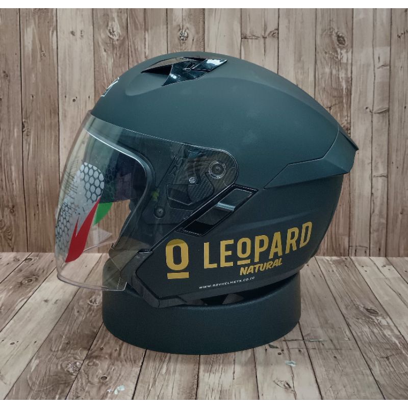 HELM RSV SV300 BLACK DOFF PAKET GANTENG LEOPARAD VISOR IRIDIUM - SPOILER 3D-6