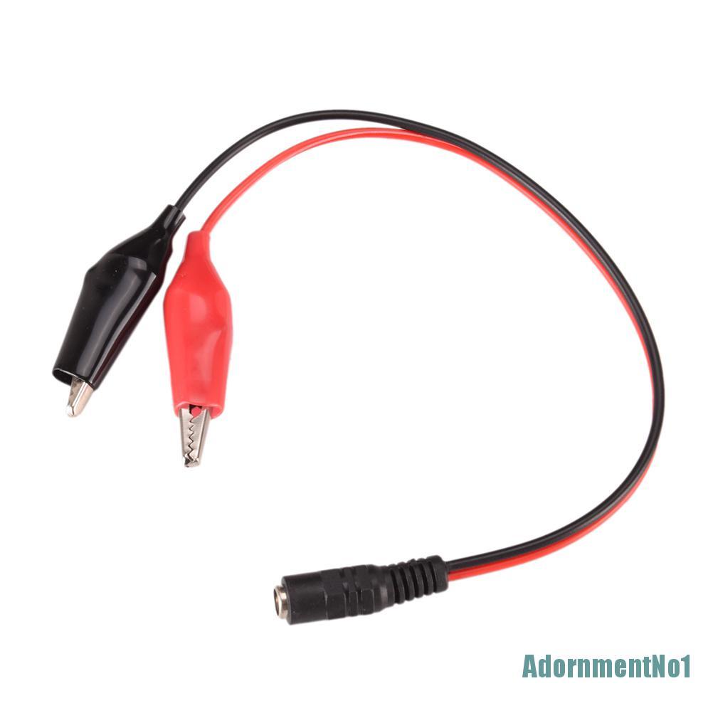 (AdornmentNo1) Kabel Power DC 5.5mm x 2.1mm Female / Male Ke 2 Klip Buaya