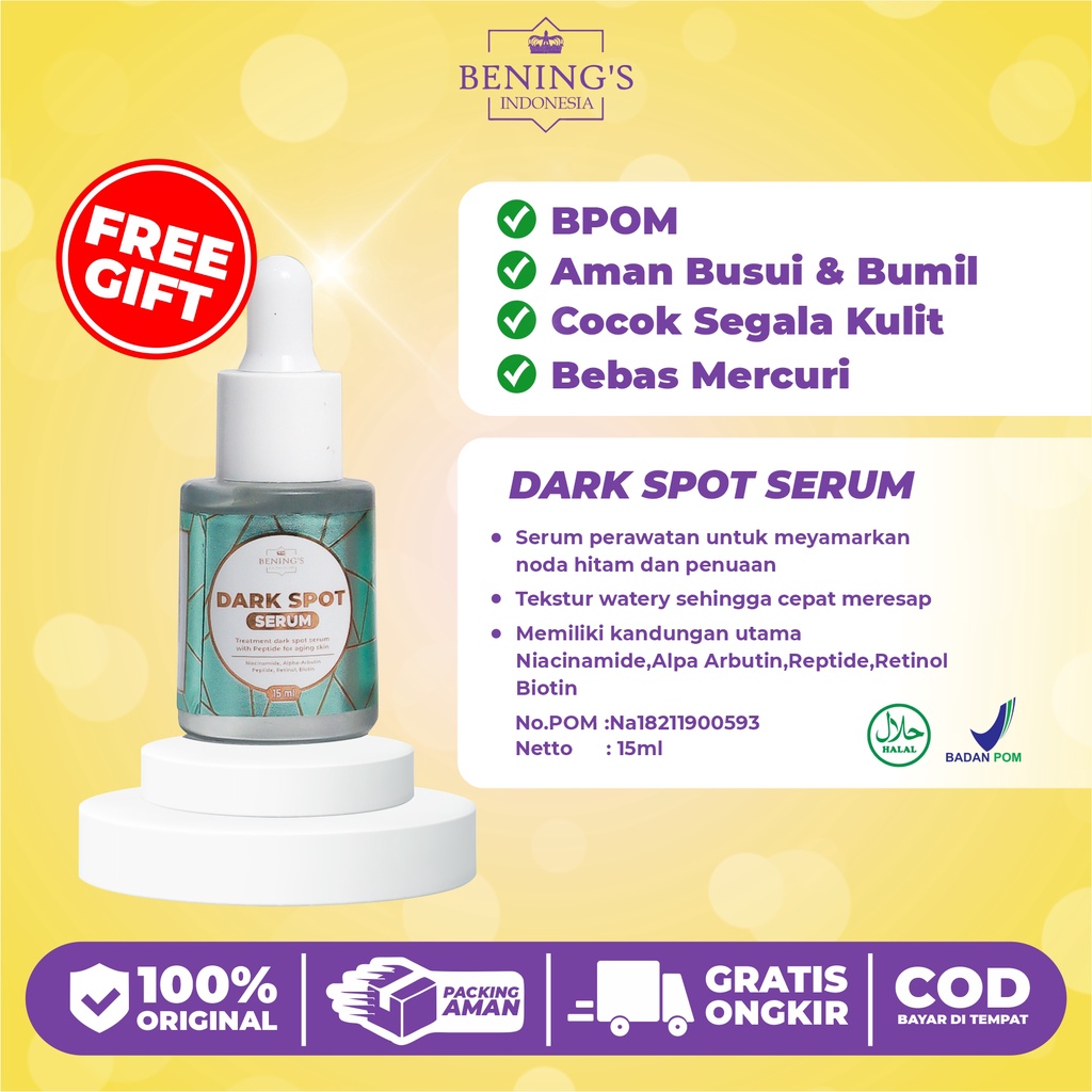 SERUM DARK SPOT BENING SKINCARE DR OKY PRATAMA  MENGATASI FLEK MELASMA MENCERAHKAN