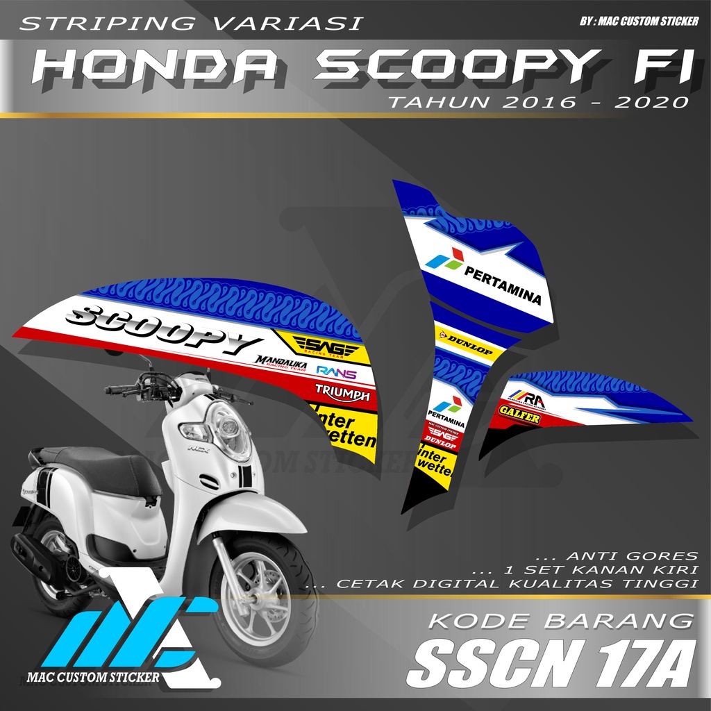 STRIPING VARIASI HONDA SCOOPY - NEW SCOOPY FI - SSCN 17 BEST SELLER MANDALIKA RACING TEAM
