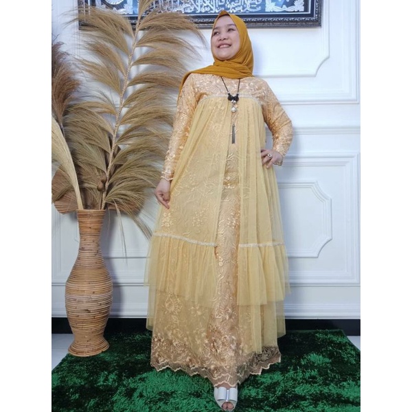 Kebaya Gamis Putri Nilam / Kebaya Dress Pesta / Kebaya Kondangan / Gamis Pesta Mewah / Gamis Kebaya Tutu