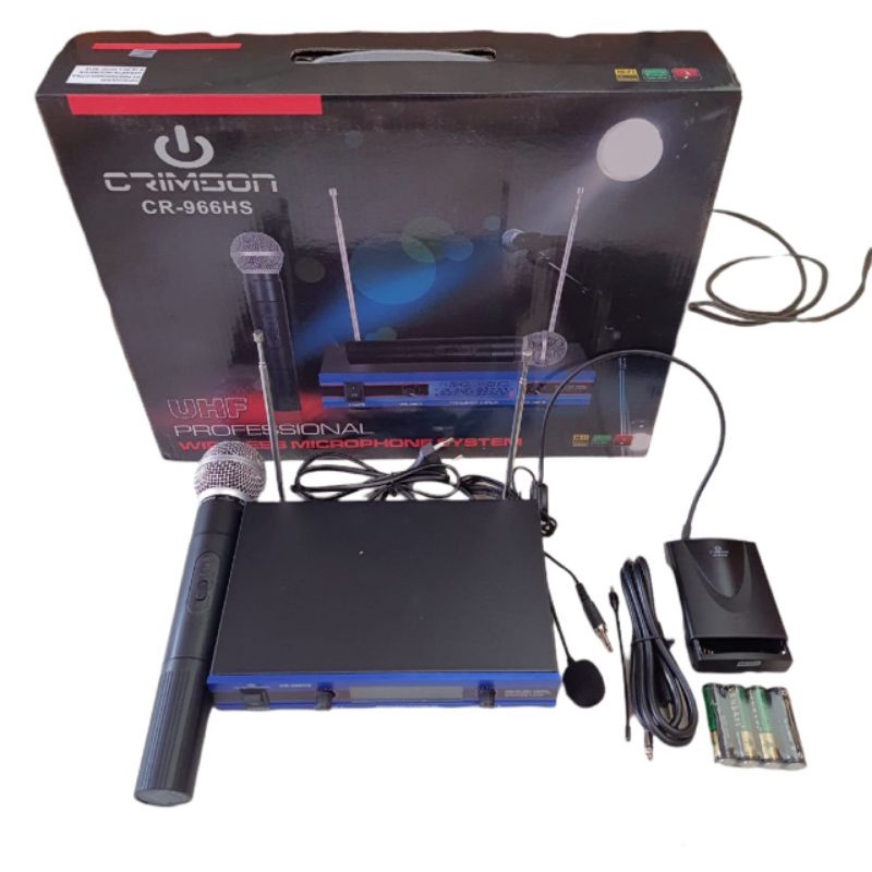 Mic mik microphone mikrofon wireless crimson cr-966hs+mic telinga