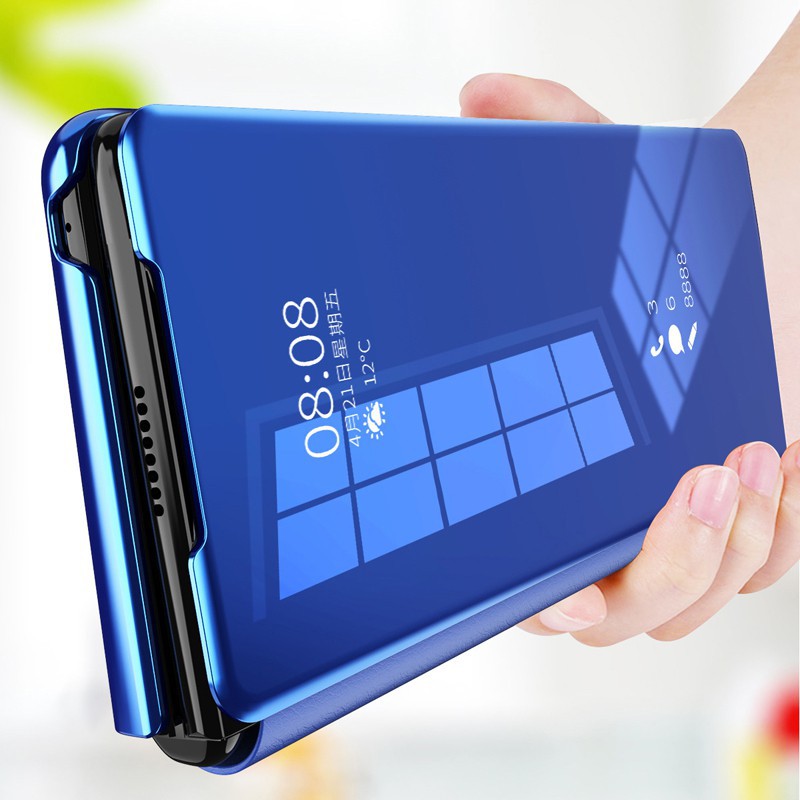 Flip Mirror Case Samsung Galaxy Fold 1 Flip Luxurious Shockproof Stand