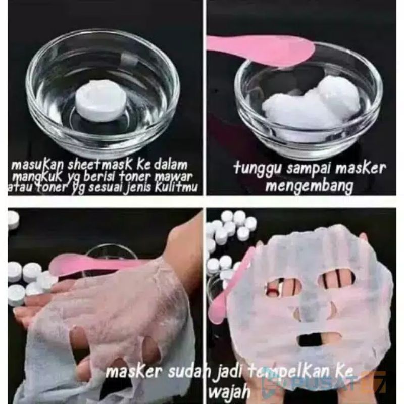 MASKER TISSUE WAJAH TABLET DIY MASKER TISU PERMEN