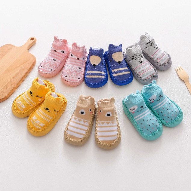 HIPPO LAND  Sepatu Bayi Prewalker  /Kaos Kaki Sepatu Bayi Bahan Kaos Kaki Animal Anti Slip91-92-93-94