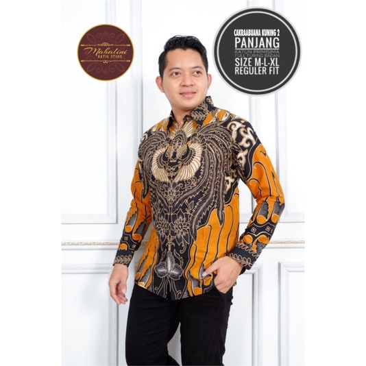 NEW CAKRA BUANA KUNING Batik Pria Full Furing Katun Halus Size M-XXL High Quality