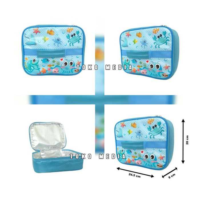 Tas Bekal Lunch Bag Alum Foil Pasangan Tempat Makan YOOYEE - Biru