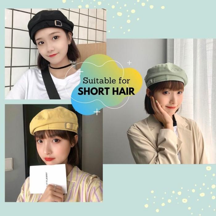 Topi Baret KPOP Polos / Topi Baret Korea Fashion / Beret Pria Wanita