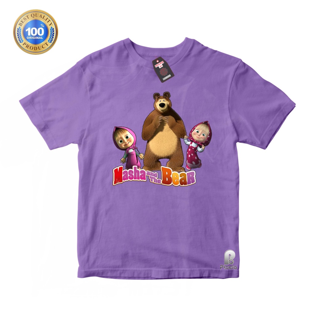 BAJU KAOS ANAK MASHA AND THE BEAR USIA 2-10thn