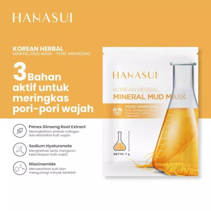 ☘️ CHAROZA ☘️ HANASUI Face Mask / Naturgo Peel Off Masker Hitam Komedo / GOLD Anti Aging / Mineral Mud Mask