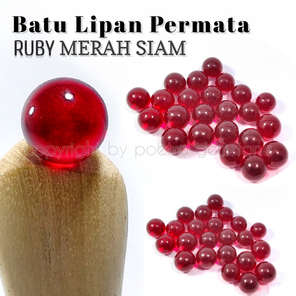 Batu Lipan Permata Ruby Merah Siam