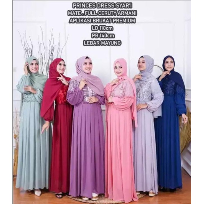 GAMIS PRINCES CERUTY // GAMIS PESTA BRIDESMAID TERBARU 2022 // gamis Pesta Busui // GAMIS MEWAH SIMP