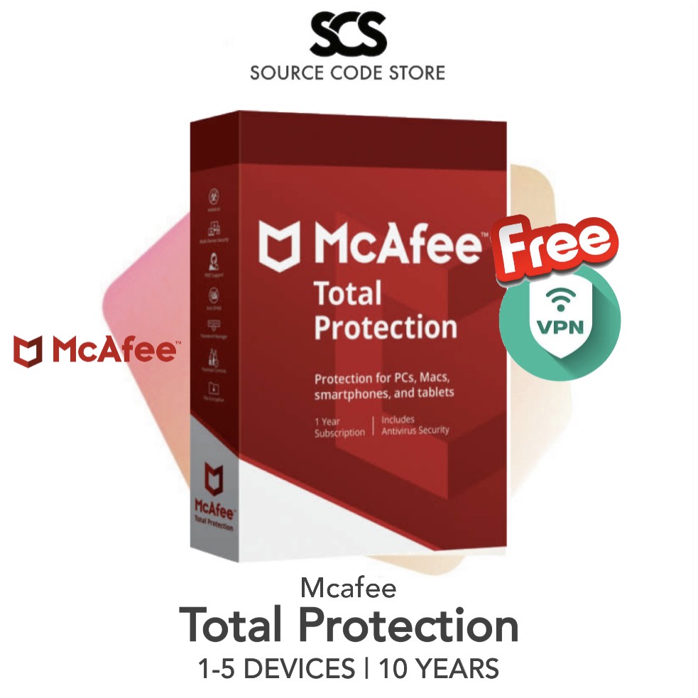 Mcafee Total Protection Latest Version 10 YEARS - ANTIVIRUS ORIGINAL
