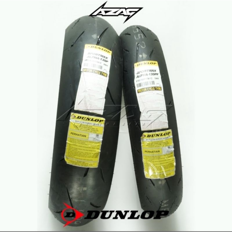 BAN DUNLOP SPORTMAX ALPHA JAPAN 13SP RING 17 110/70 150/60 MADE IN JAPAN