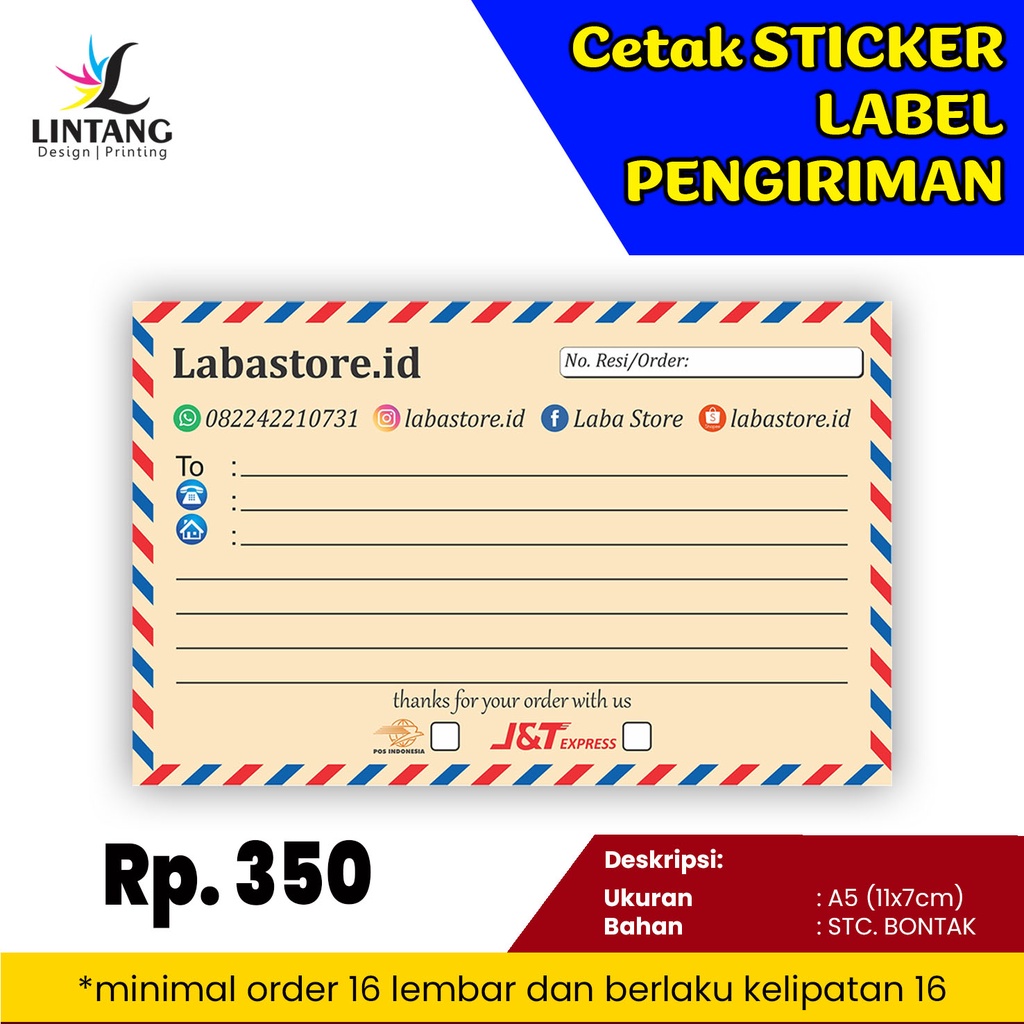 

Sticker Label, Desain custom sesuai penggunaan