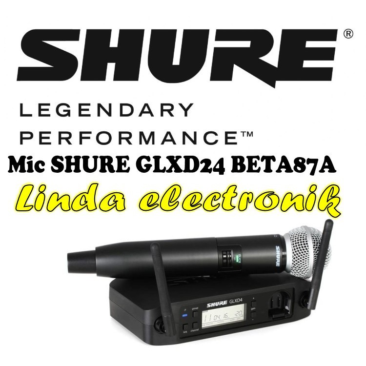 Mic Wireless SHURE GLXD24 SM58 ORIGINAL Single Mic Garansi Resmi