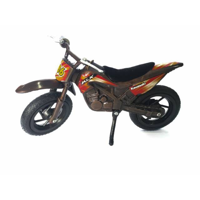 MINIATUR MOTOR BALAP TRAIL BAHAN LOGAM 32x15x7 cm - PAJANGAN DEKORASI RUMAH - MAINAN ANAK MURAH