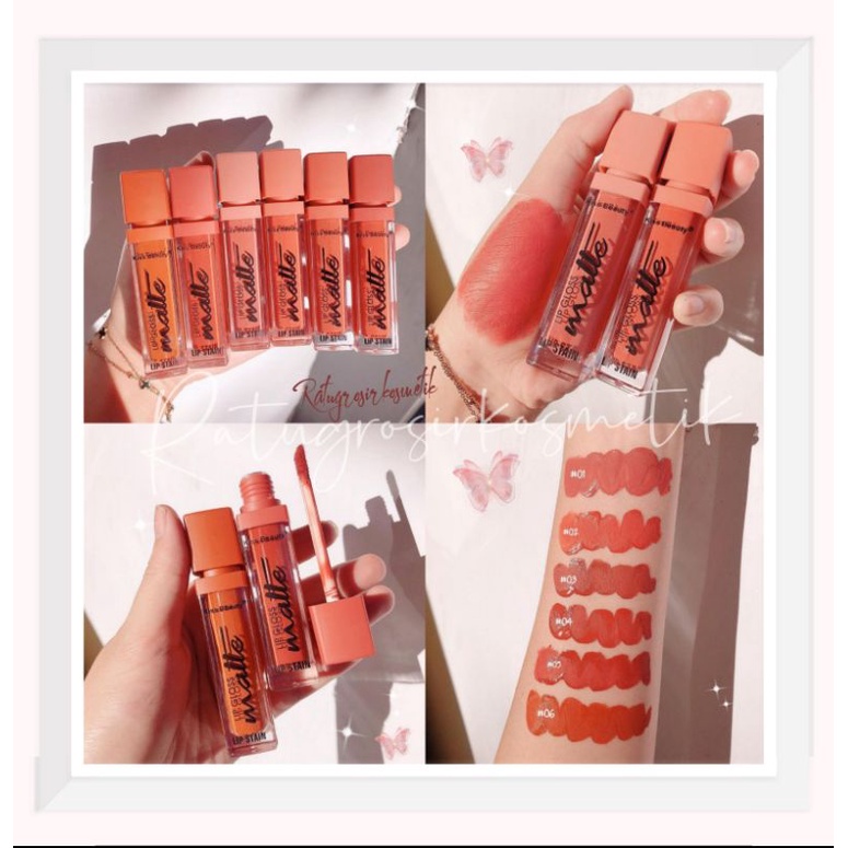 PROMO PER 6 PCS!!!LIP GLOSS VELVET NUDE MATTE LIP STAIN KISS BEAUTY NO.7928