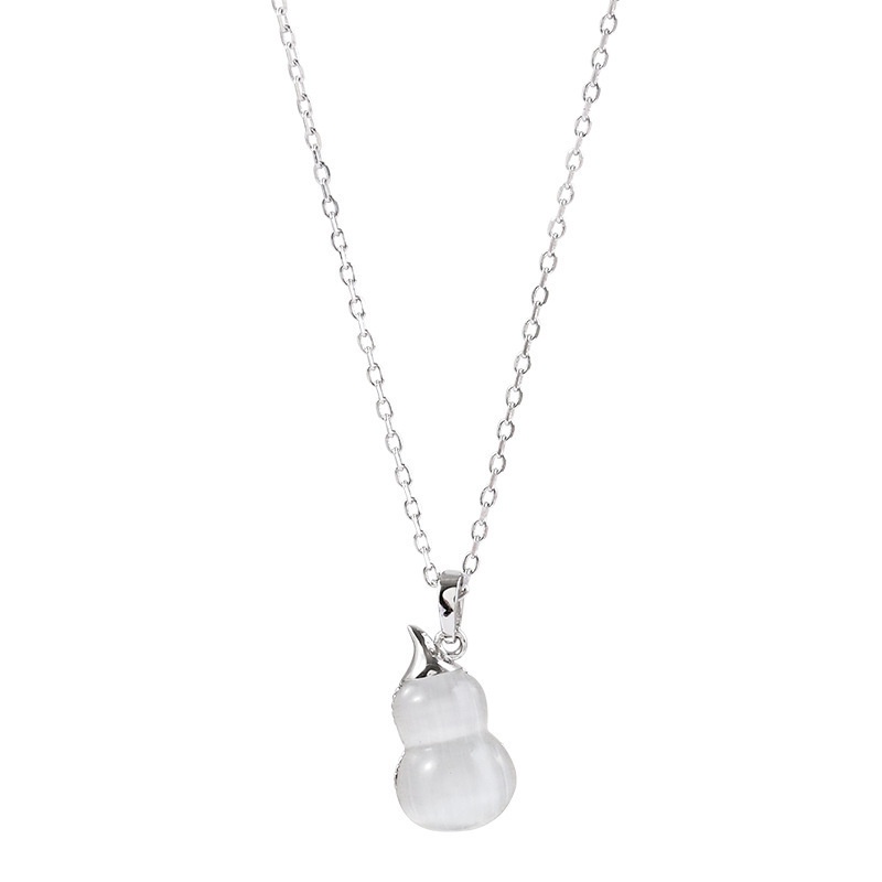 Fashion S925 Silver New Double-Sided Gourd Necklace