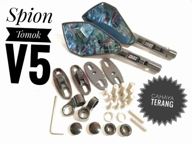 Spion Tomok V5 / V2 Cnc Universal R15 R25,Xmax,Ninja,Nmax,Satria,Pcx,Cbr,Aerox,Vario,Sonic,Cb,Vixion