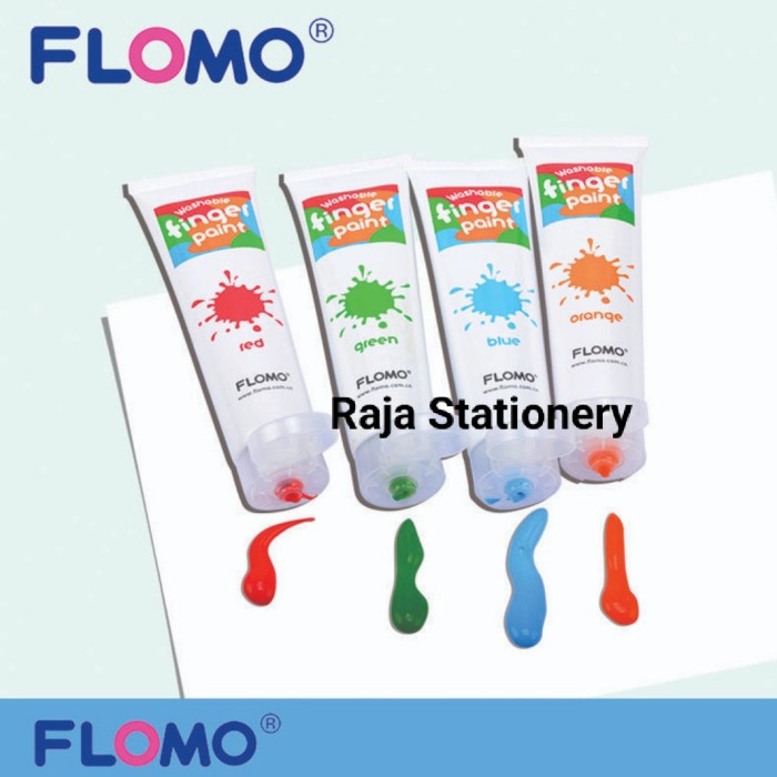 

Flomo Washable Finger Paint Set 4pcs NON-TOXIC / Cat Tangan AMAN Set