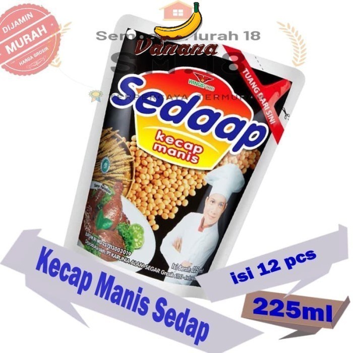 

KECAP SEDAP 225 ML X 12 SACHET - GROSIR PER LUSIN BUMBU DAPUR TERMURAH