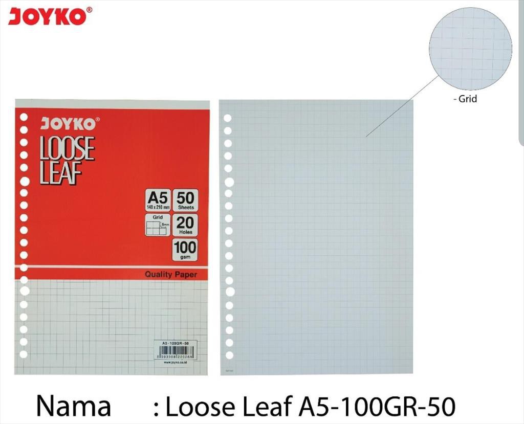 

Isi file Kotak (GRID) A5 50lbr Joyko (PACK)