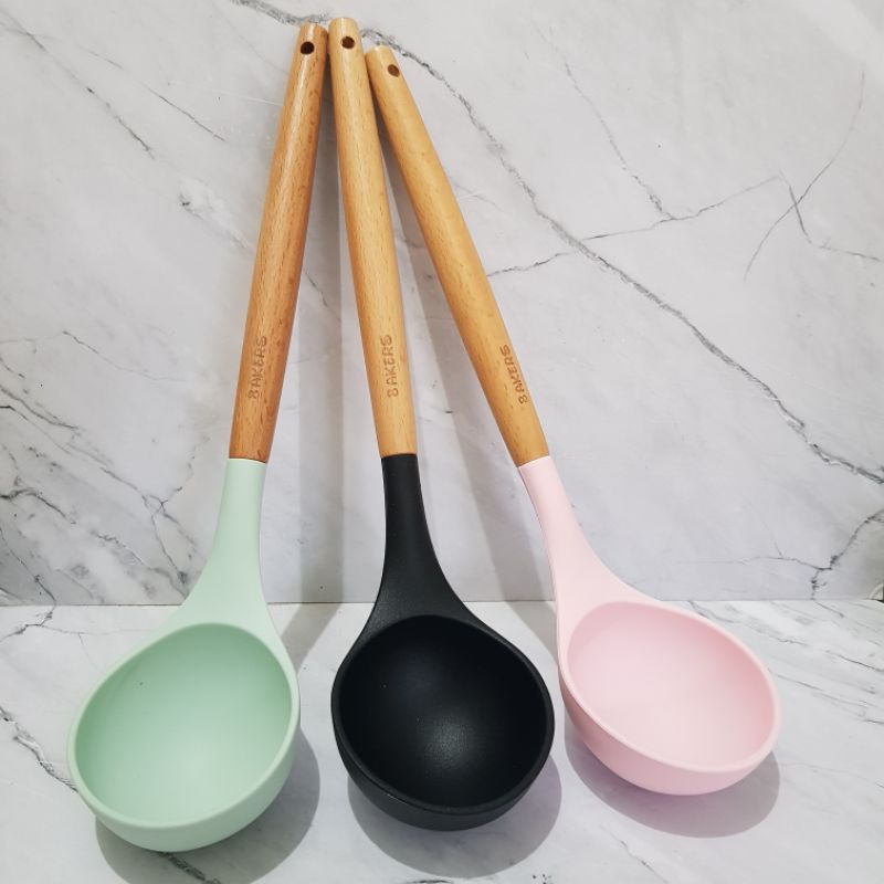 8akers Ladle silicone centong kuah besar sayur kuah soup spoon sendok sup silikon