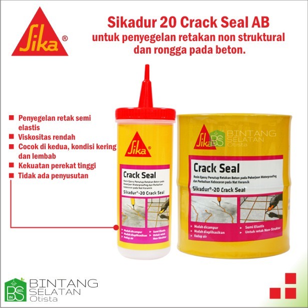 Sikadur 20 Crack Seal AB 160 850 ml - Resin Epoxy Perekat Retakan Beton