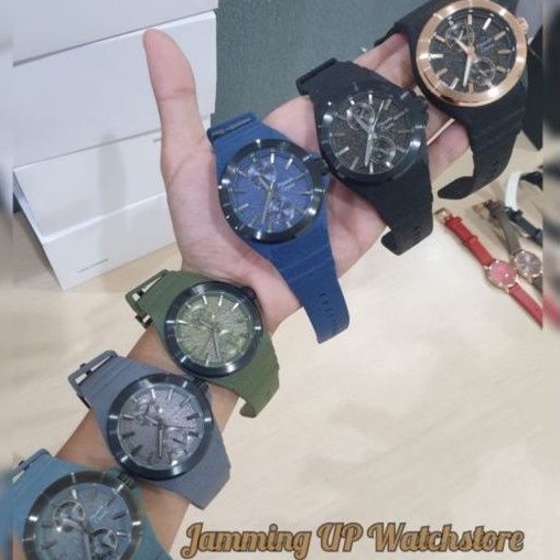 Jam Tangan Alexandre Christie Pria Original AC 6585 Rubber Strap Garansi Resmi / Alexander Christie