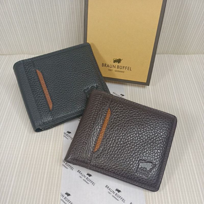 Dompet lipat pria 3 ruang / 3 dimensi kulit sapi asli