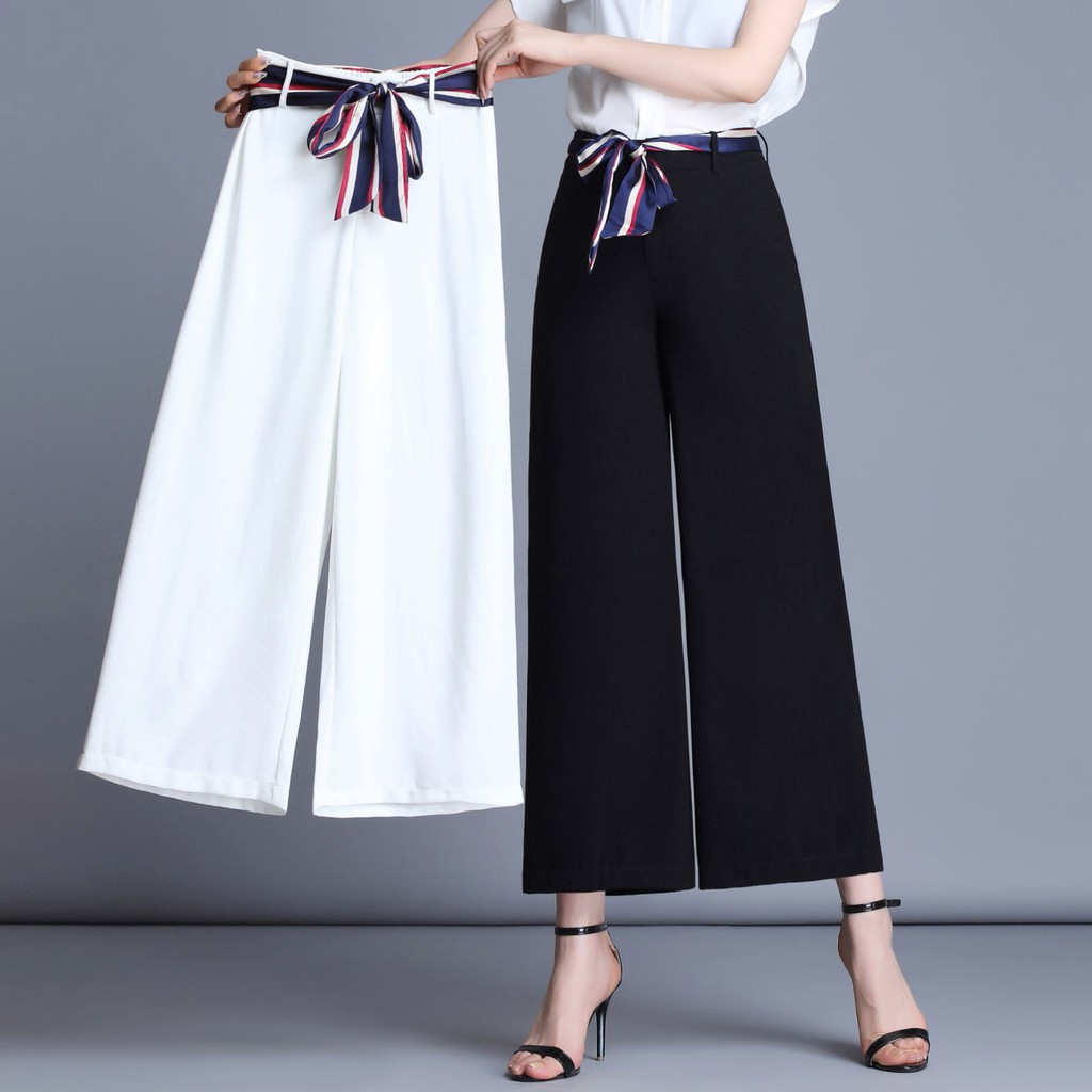  Celana  Panjang Model High Waist Lebar Bahan  Sifon  Untuk 