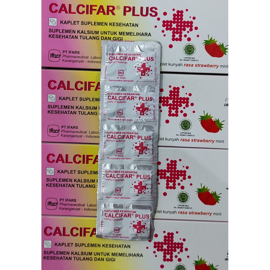 Calcifar Plus 100 Kaplet / Vitamin D3 / Kalsium / Suplemen Tulang / Kesehatan Tulang / Gigi
