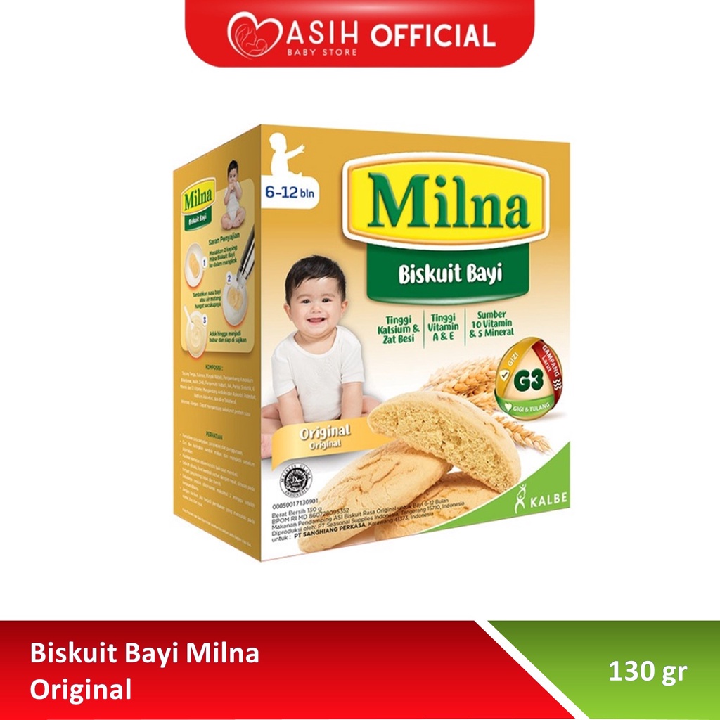 Snack Camilan Milna Biskuit Bayi 6 Bulan 130gr