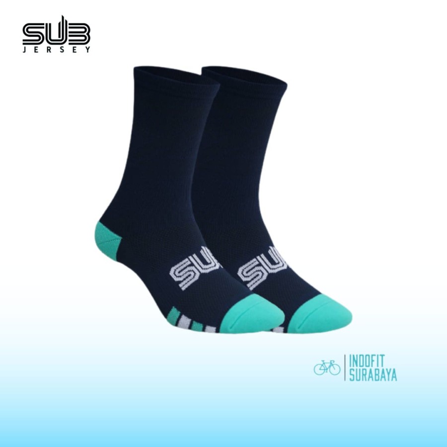 Kaos Kaki Sepeda Sub Jersey Socks Cushion Blue Unisex Subejersey