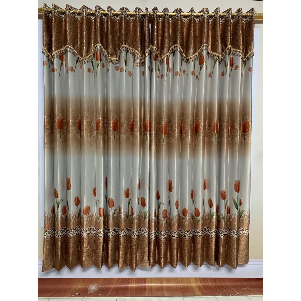 PROMO SPESIAL - GORDEN/KORDEN MOTIF LILY IMPORT KOMBINASI RENDA PONI MINIMALIS 18 SMOKRING - COKLAT