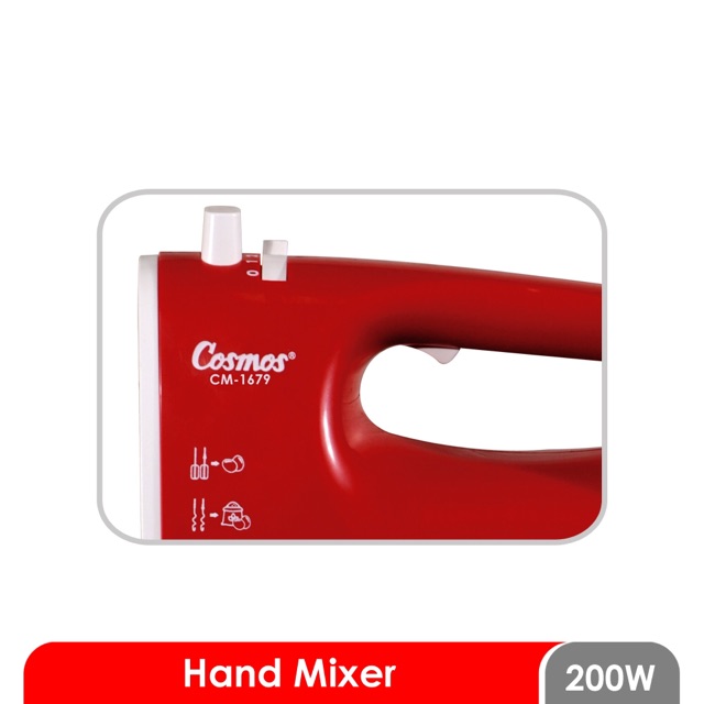 Hand Mixer Cosmos CM 1679 Turbo original / Handmixer CM1679 / Pengaduk Kue / Mixer Tangan