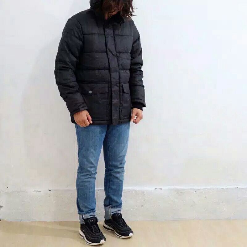 [ Bisa COD ] Jaket Winter Pria Old *Navy Hoodie Puffer Jaket Branded Original