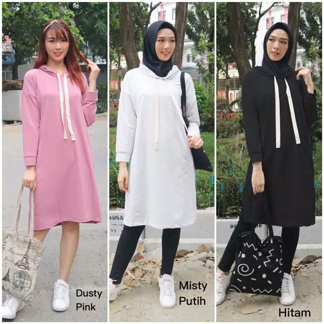 Tunik Hoddie Babyterry Premium Tebal Good Quality 2254