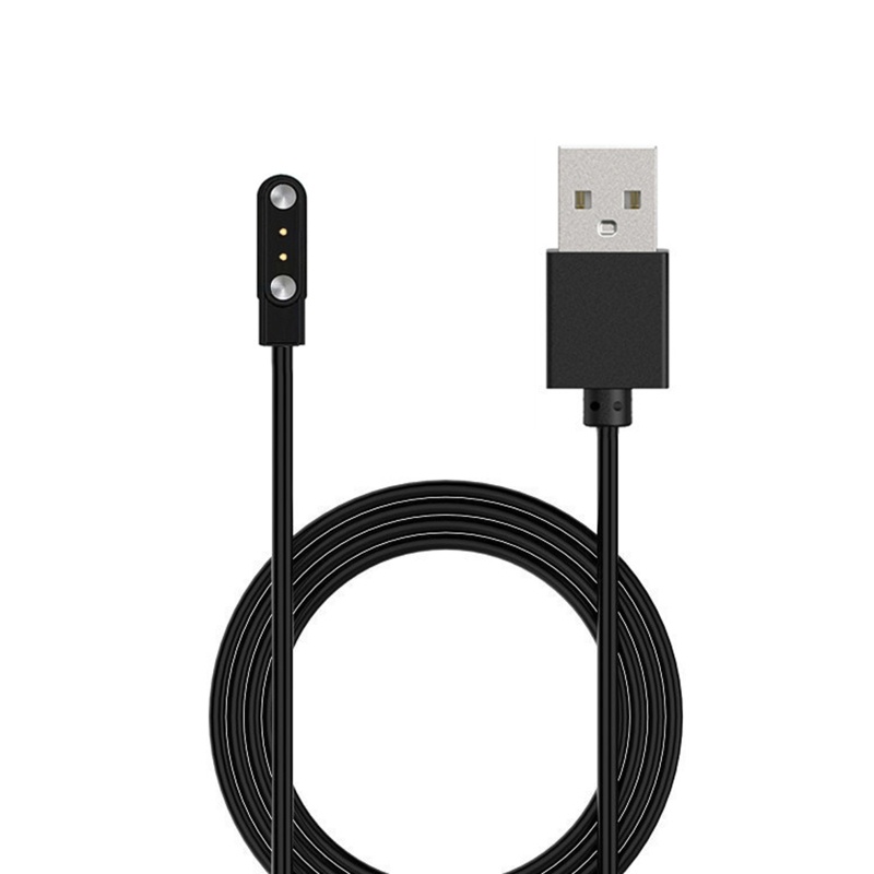 Btsg 2pin Kabel Charge Kuat USB Charging Line Cord Tali Warna Hitam Putih Untuk Jam Tangan Pintar Universal