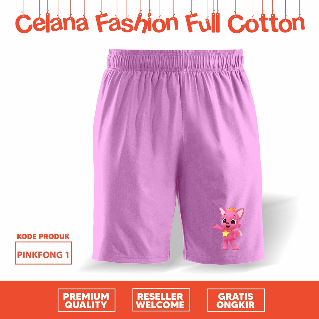 [CELANA ANAK] Celana pendek anak Pinkfong1 kidswear baby shark full color hogi