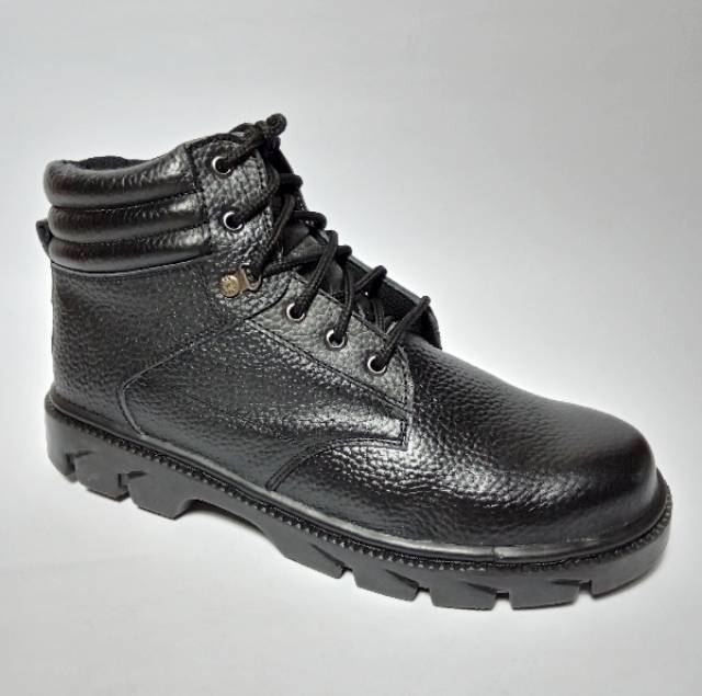 Sepatu Kulit Asli Safety Boots Proyek Dinas Lapangan Big Size Gunung Tricking Hiking Biker