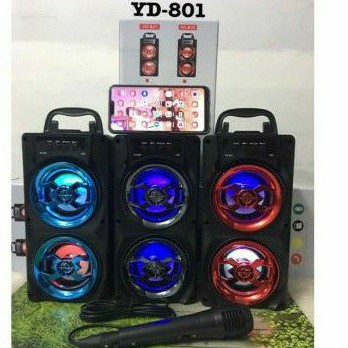 SPEAKER BLUETOOTH KARAOKE PORTABLE YD 801/802 FREE MIC