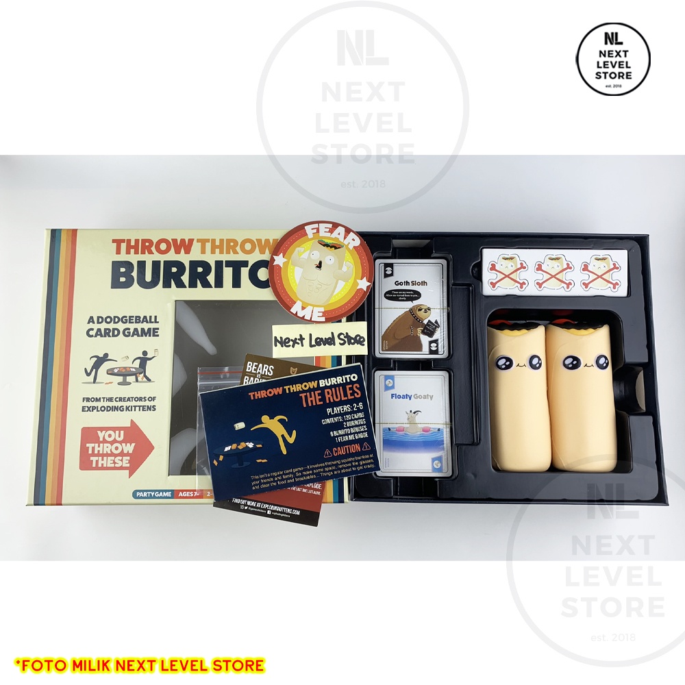 Throw Burrito Card Game Board Games by Exploding Kittens READY STOCK