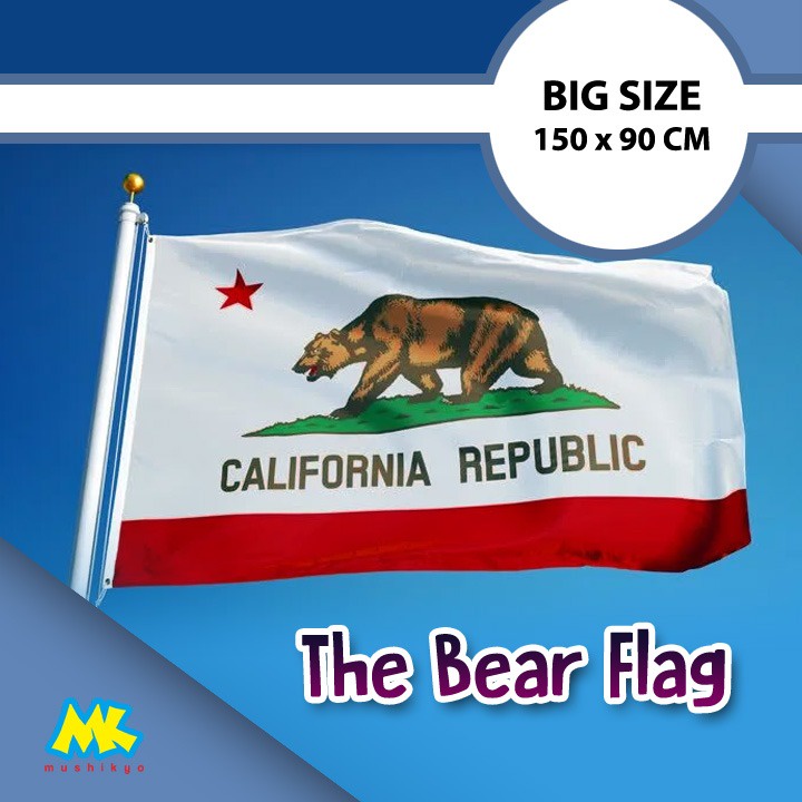 bendera Kalifornia / usa state bear california flag