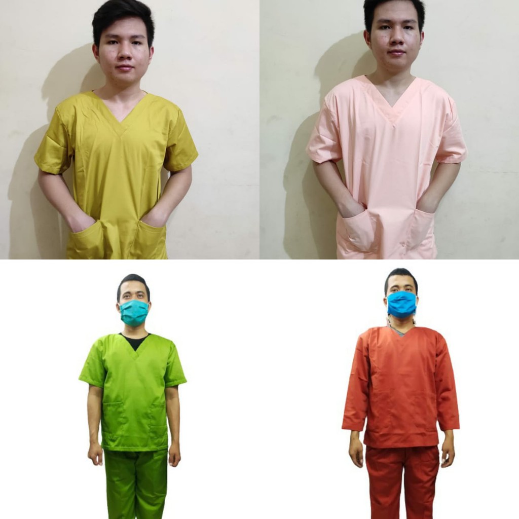 BAJU OK BORDIR NAMA 5/BAJU OK LENGAN PANJANG/BAJU MEDIS/SERAGAM MEDIS/BAJU OK PENDEK/BAJU OK MURAH