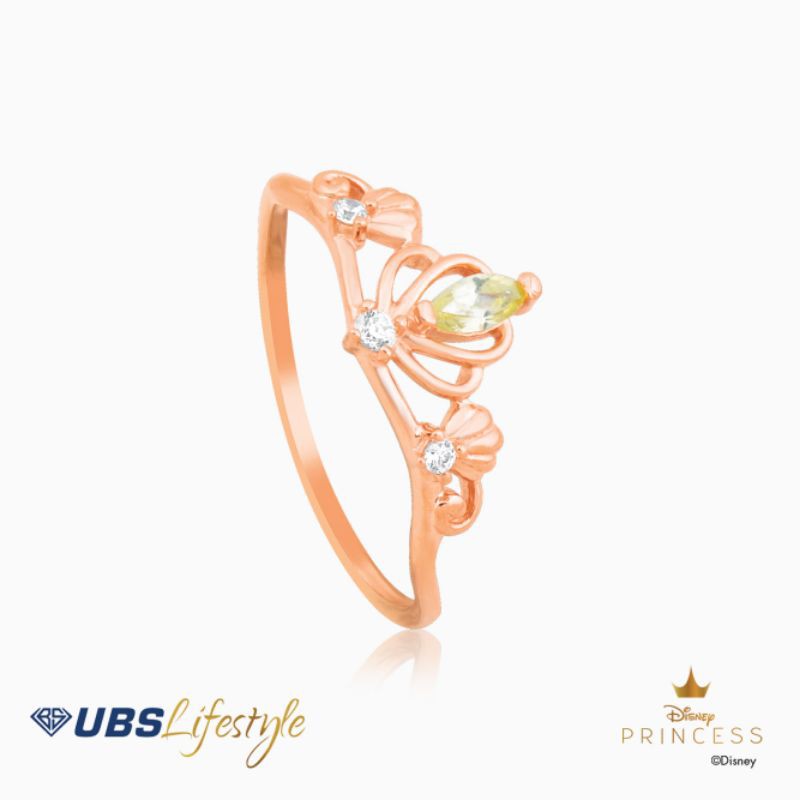 CINCIN EMAS UBS DISNEY PRINCESS ARIEL - 750 ROSE GOLD - CCY0037