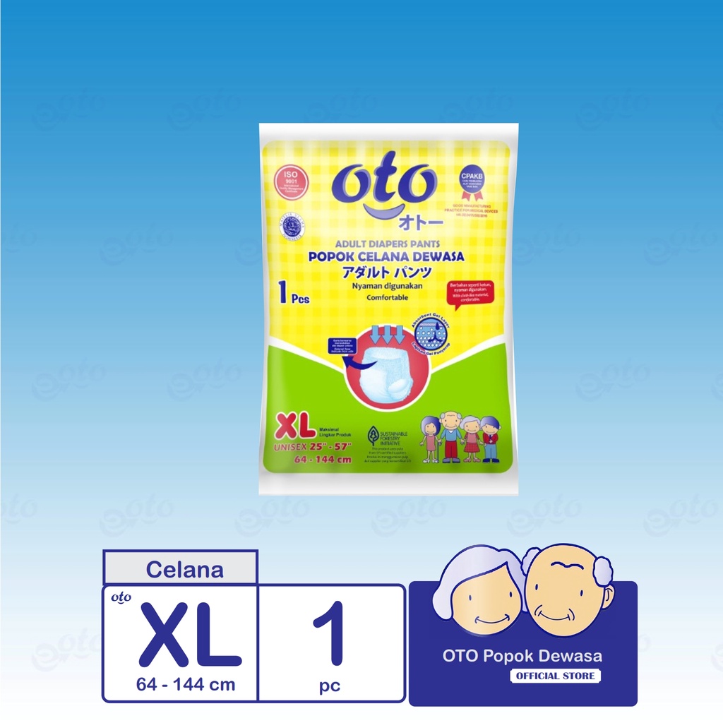 OTO Popok Dewasa model Celana Adult Diapers Pants size M / L / XL isi 1 pc