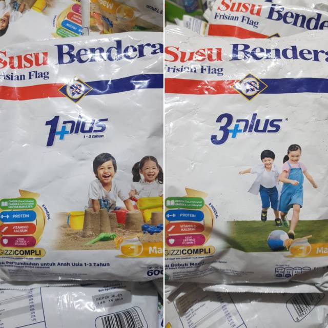 Susu Bendera 1+plus Dan 3+plus  madu 600gr dan 900gr